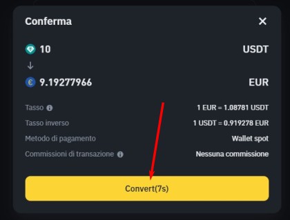 převod USDT na EUR
